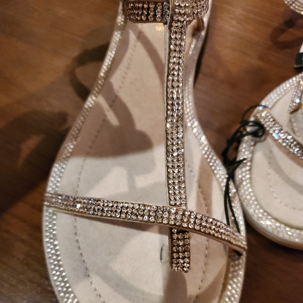 NEW Express Blinged out sandals Size 9